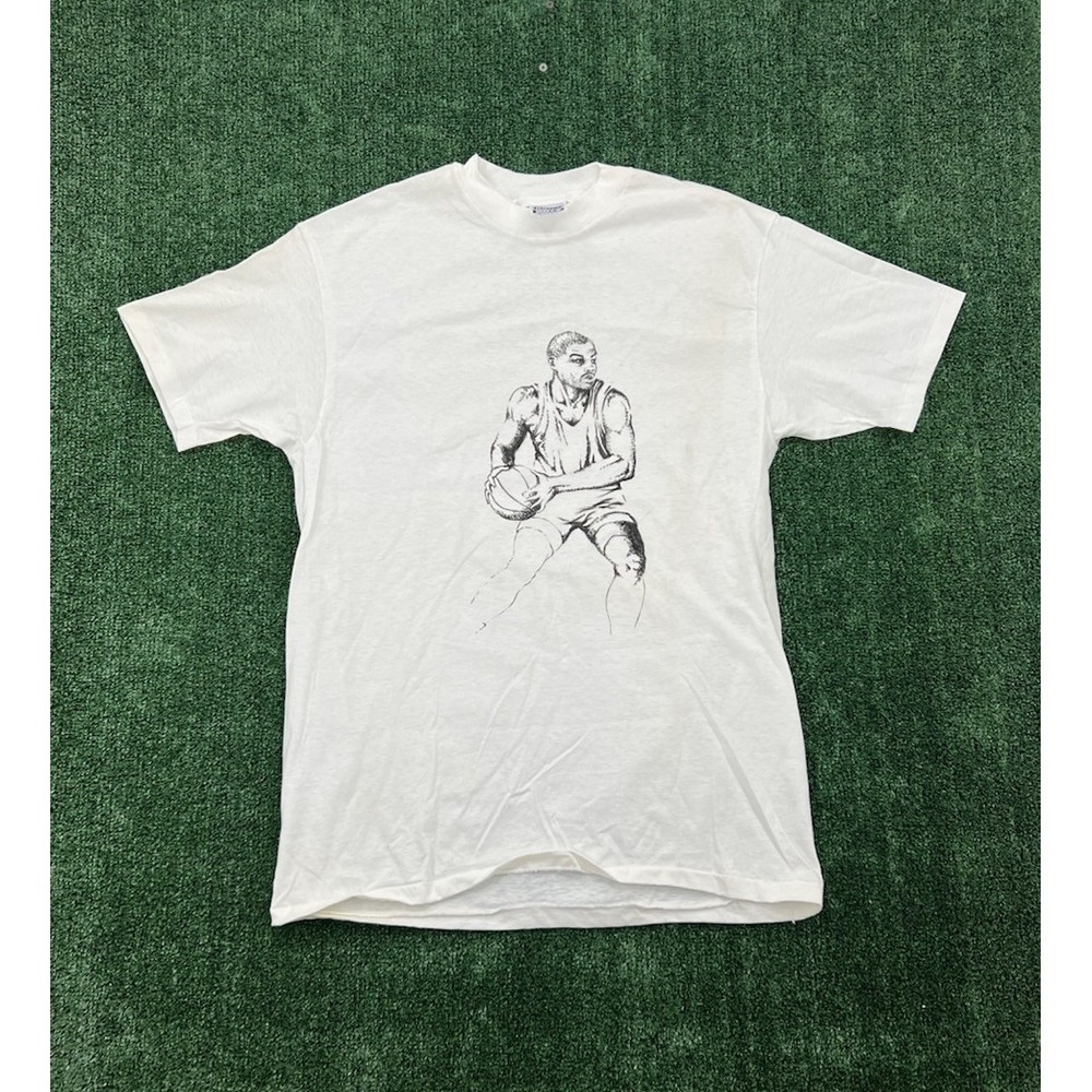 Vintage Charles Barkley #34 Artwork 90s Philadelphia 76ers T Shirt Mens XL